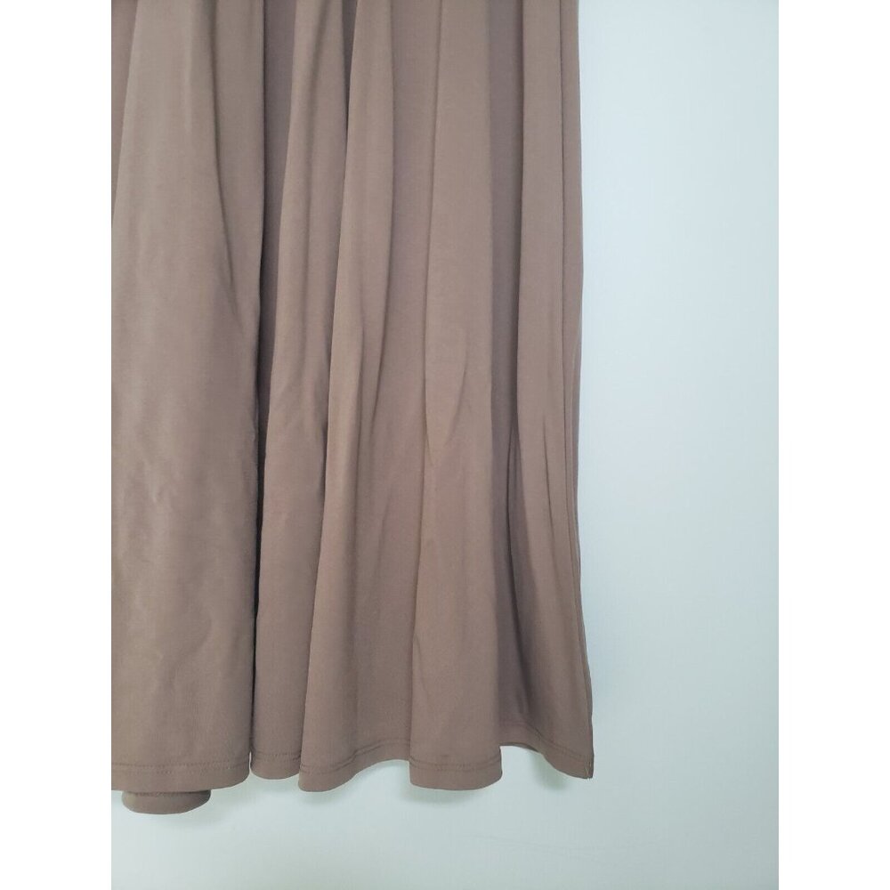 Haani Women S Y2K Vtg Semi Formal Maxi Dress Brown Bead Sparkle Prom Sleeveless - Picture 3 of 5